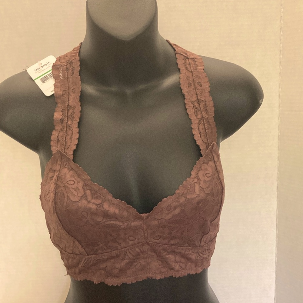 FREE PEOPLE INTIMATELY Racerback Bralette Lace Bralette WOMENS 
SIZE L - Picture 3 of 9